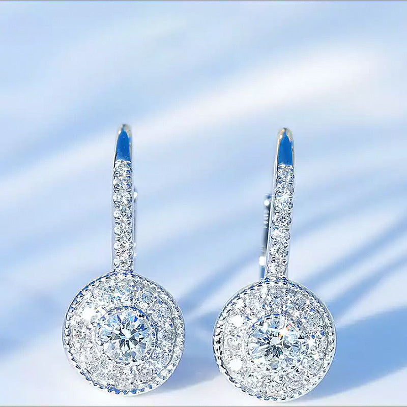 Fashionable Women Over Earrings Studded With Zircon - PureSelect