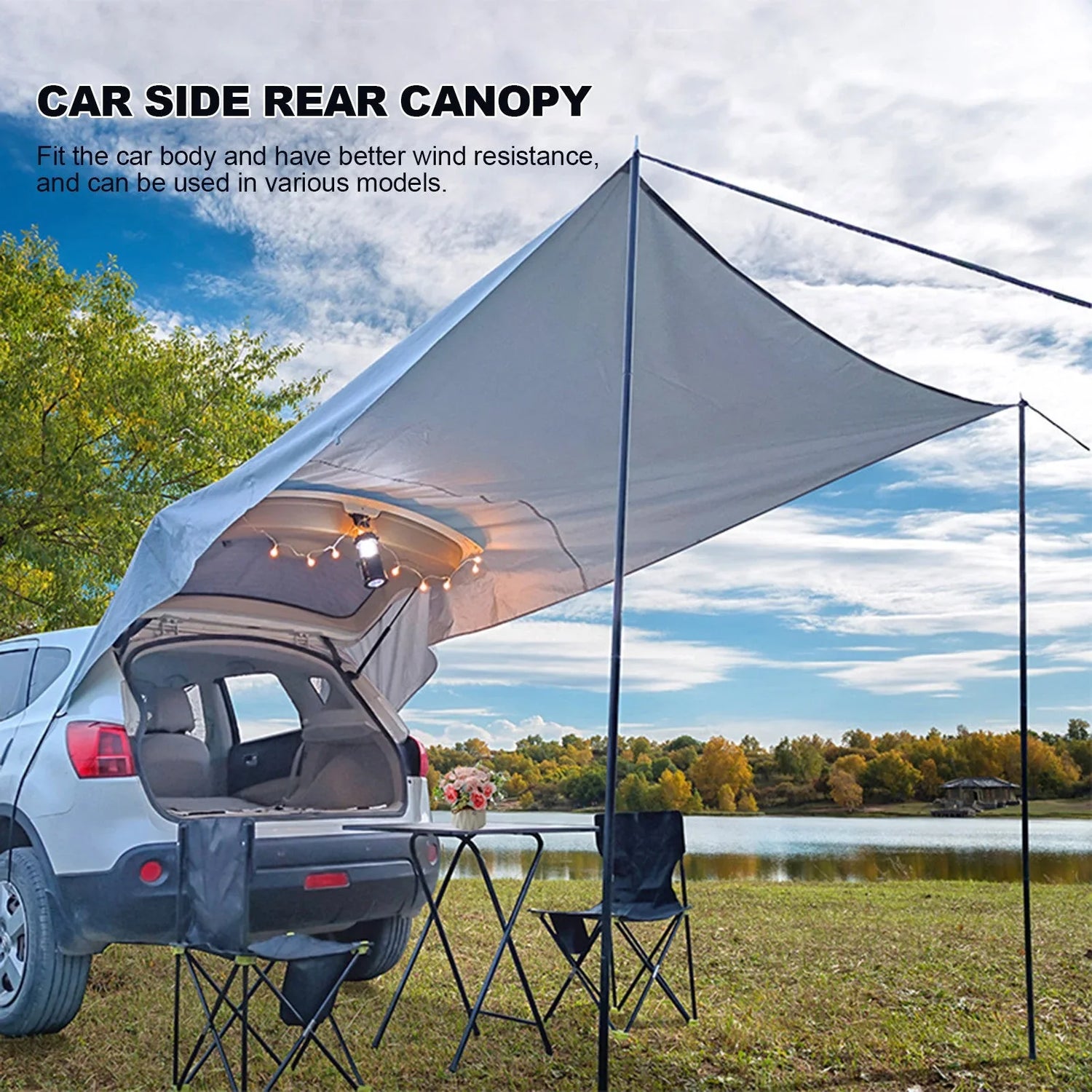 PureSelect Sustainable Living Car Tail Car Side Trunk Canopy Camping Tent