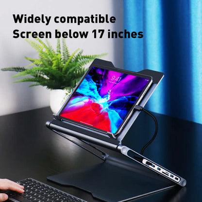 Laptop Stand with 8-in-1 Docking Station