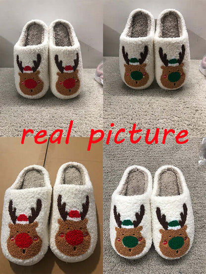 Cozy Elk Winter Slip-On House Shoes