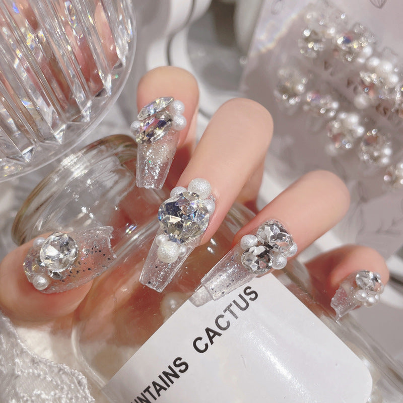 Rhinestone Manicure Wear Nail Pure Desire Wind Nail Patch Wear Nail Diamond Nail Stickers