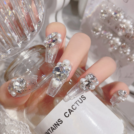 Rhinestone Manicure Wear Nail Pure Desire Wind Nail Patch Wear Nail Diamond Nail Stickers