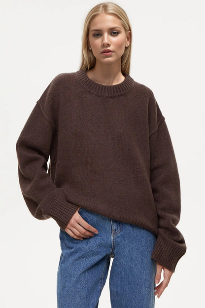 Basic Bae Round Neck Dropped Shoulder Sweater