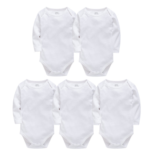 Baby Onesies, Pure Cotton Long-sleeved Solid Color Baby Romper