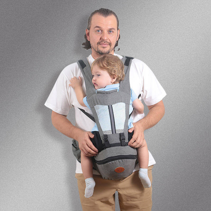 Ergonomic Baby Hip Seat Carrier with Adjustable Straps and Storage