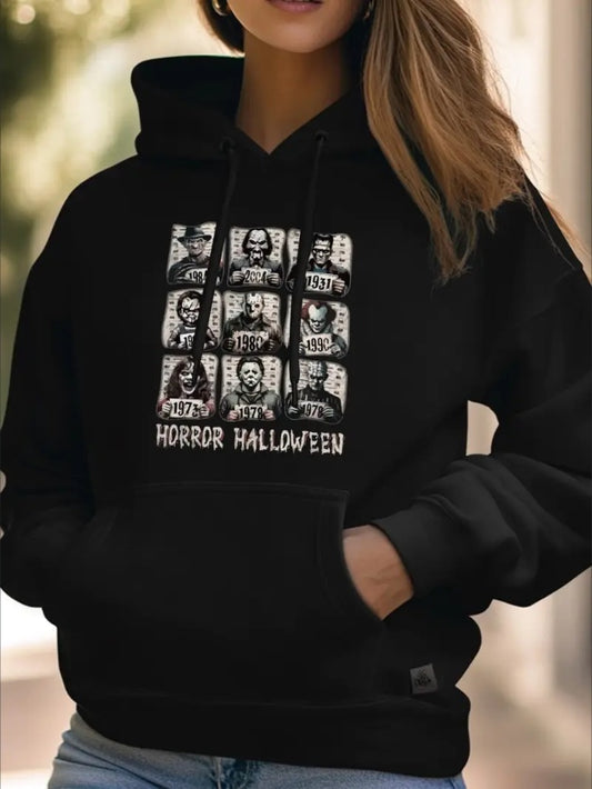 Oversized Halloween Graphic Hoodie