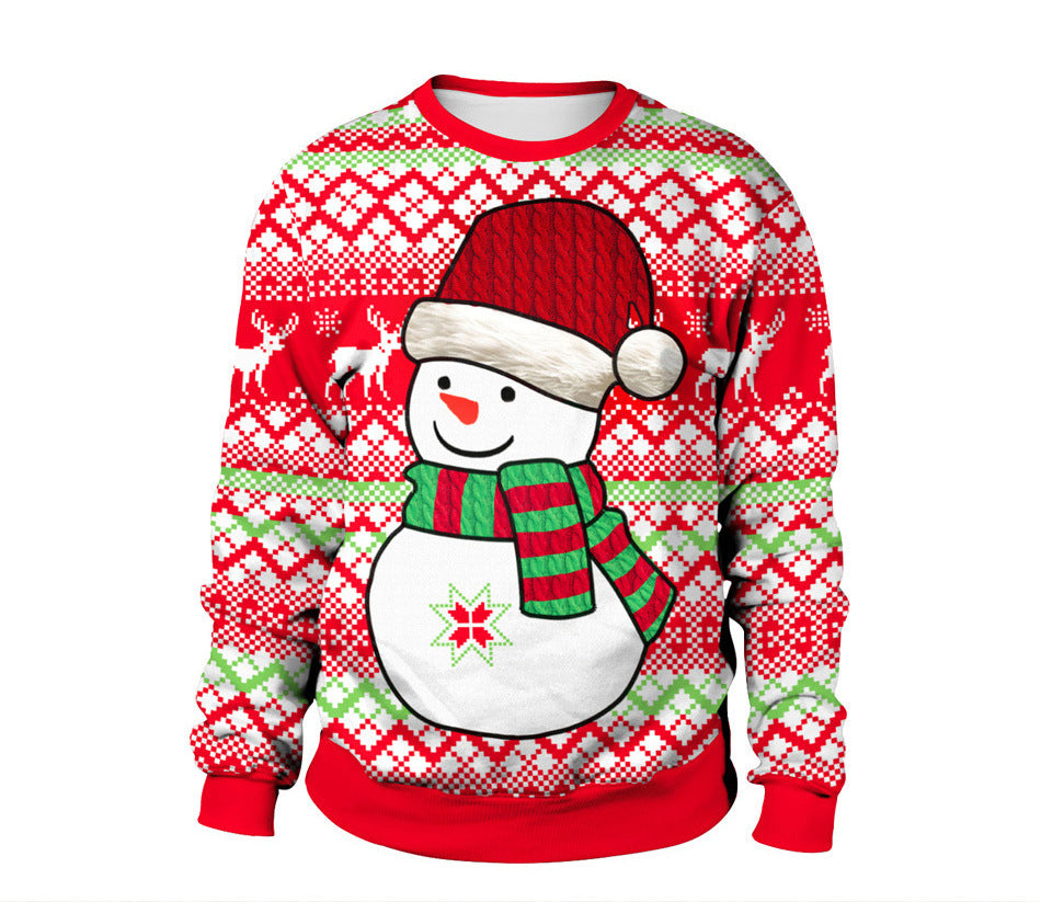 Autumn Winter Santa Elf Christmas Sweater Pullover