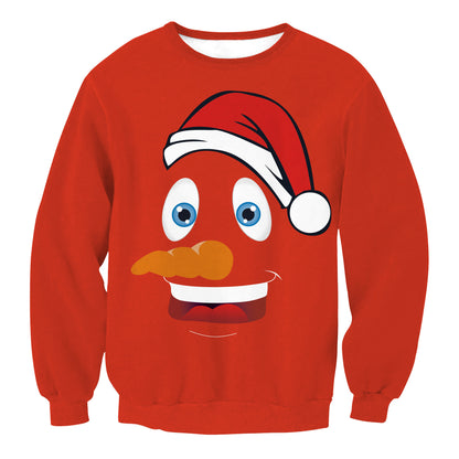 Autumn Winter Santa Elf Christmas Sweater Pullover