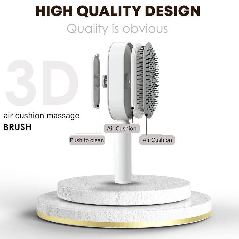 Comb Self-Cleaning Hair Brush, 3D Air Cushion Massage Brush Air Bag Massage