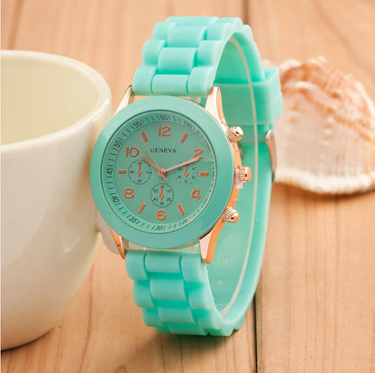 Trendy Silicone Couple's Quartz Watches