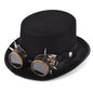 Steampunk Rivet Glasses and Top Hat – Goth Punk Retro Clothing Accessories