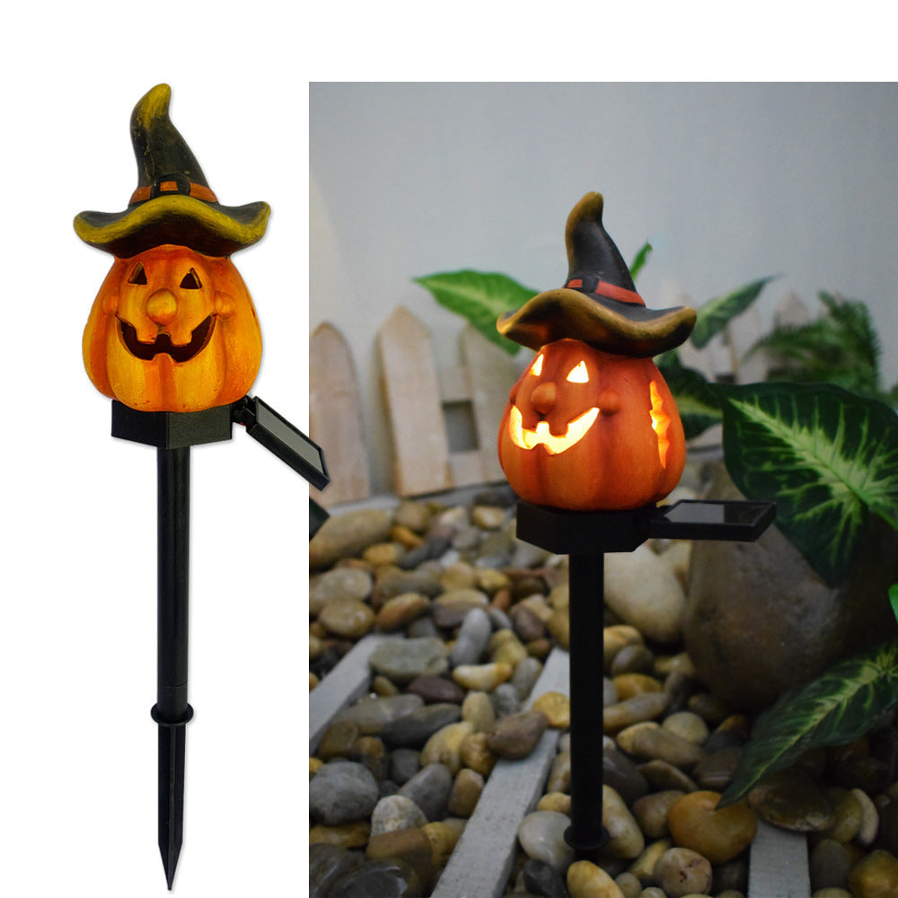 Solar Pumpkin Lantern Garden Decor