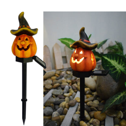 Solar Pumpkin Lantern Garden Decor