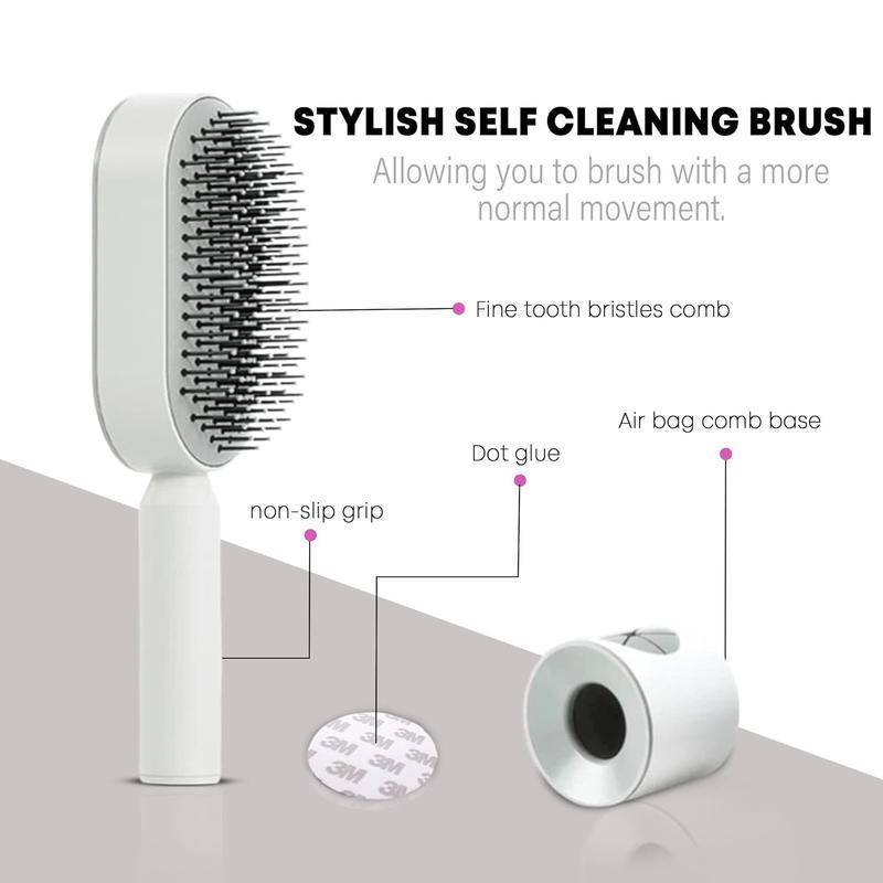 Comb Self-Cleaning Hair Brush, 3D Air Cushion Massage Brush Air Bag Massage