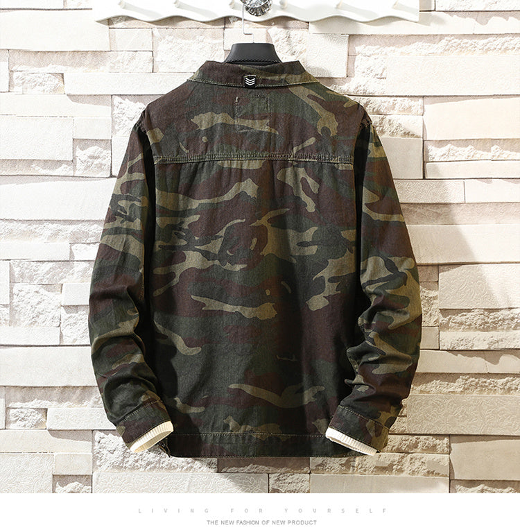 Men's Camouflage Denim Jacket – Stylish Autumn Fashion Coat