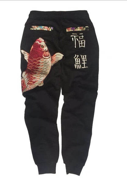 Men's Sweatpants Style Embroidered Cotton Pants – Stylish Comfort for Everyday Wear