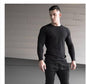 Autumn Fitness Elastic Breathable Long Sleeve T-Shirt for Men