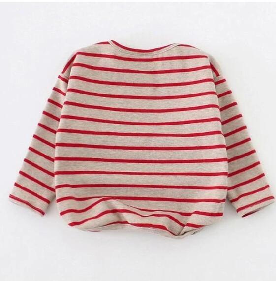 Striped Cotton Long Sleeve T-Shirt for Baby Girls