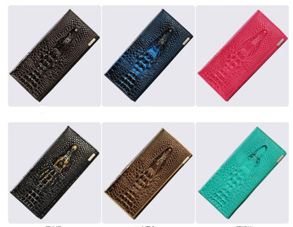 pattern wallet ladies wallet long zipper pattern leather wallet bag large capacity clutch