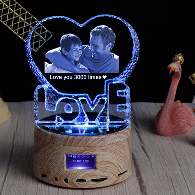 Custom Crystal Photo Night Lamp