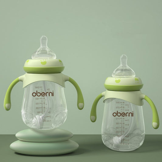 Wide-Caliber Anti-Colic Baby Bottle with Anti-Fall Design