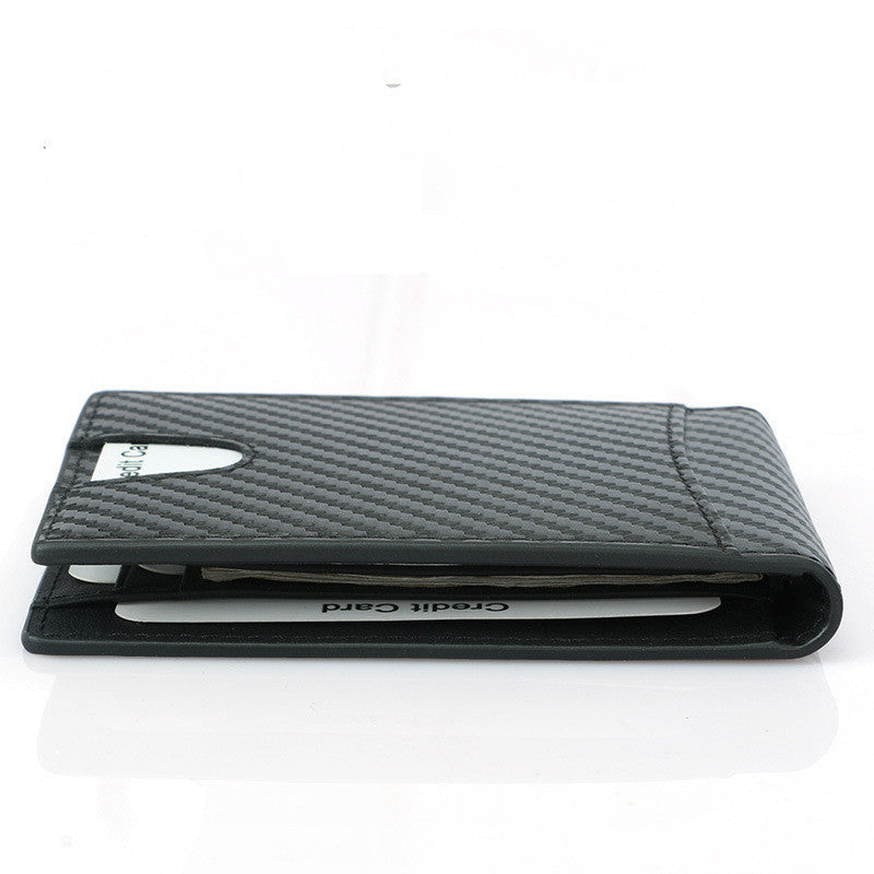 New men's wallet wallet carbon fiber texture