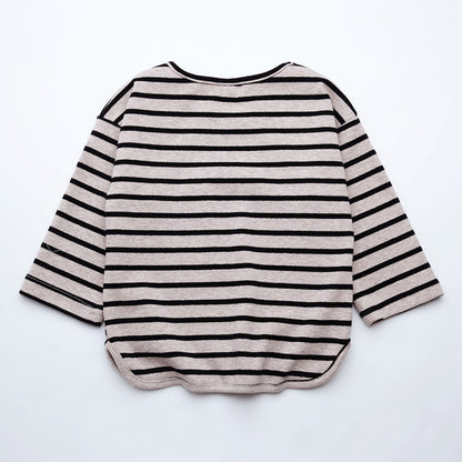 Striped Cotton Long Sleeve T-Shirt for Baby Girls