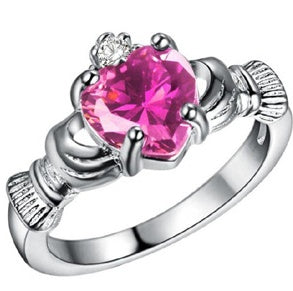 Plated 925 Sterling Silver Jewelry New Jewelry Ring Wish Best Buy Europe and America Heart Shape Jewelry Wholesale