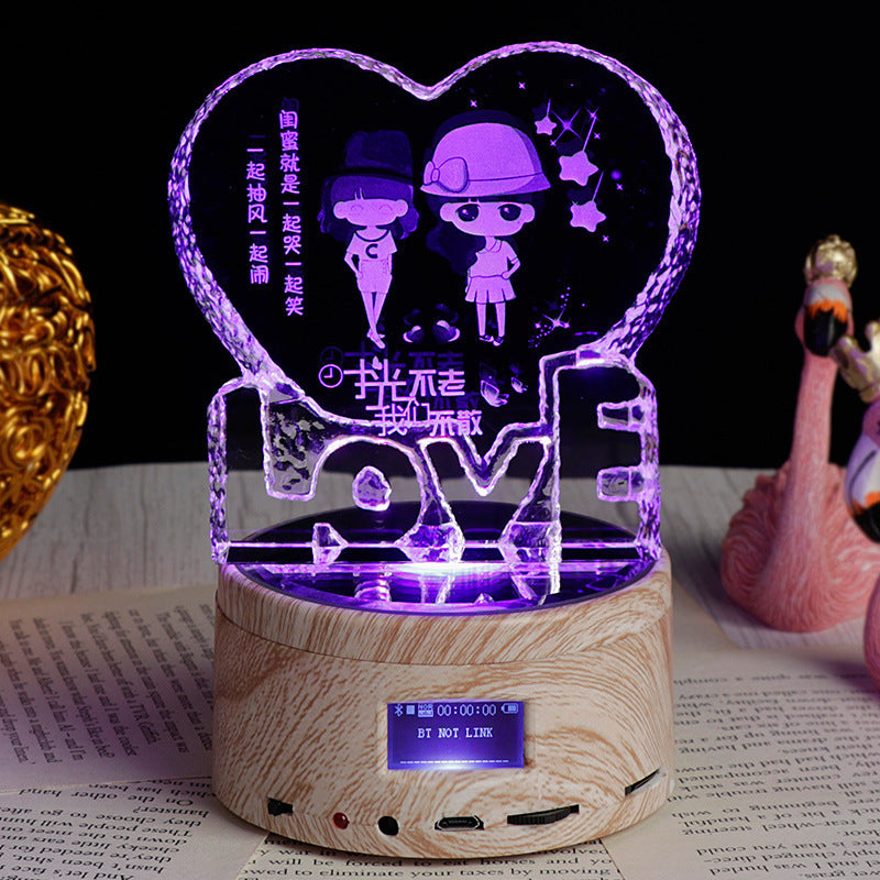 Custom Crystal Photo Night Lamp