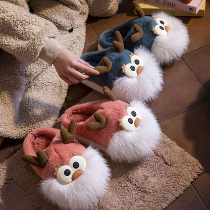 Plush Bearded Dragon Cotton Slippers