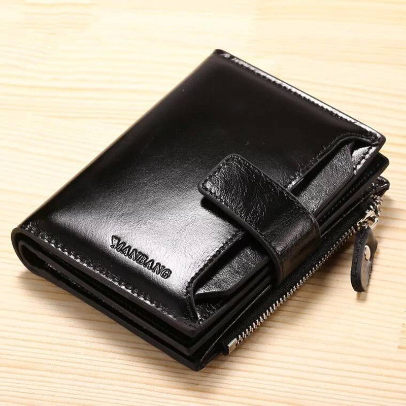 Men's leather wallet wallet card holder