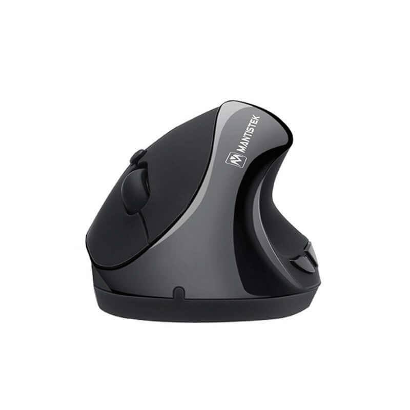 Black 2.4G Vertical Ergonomic Optical Mouse with Adjustable DPI for Comfort and Precision