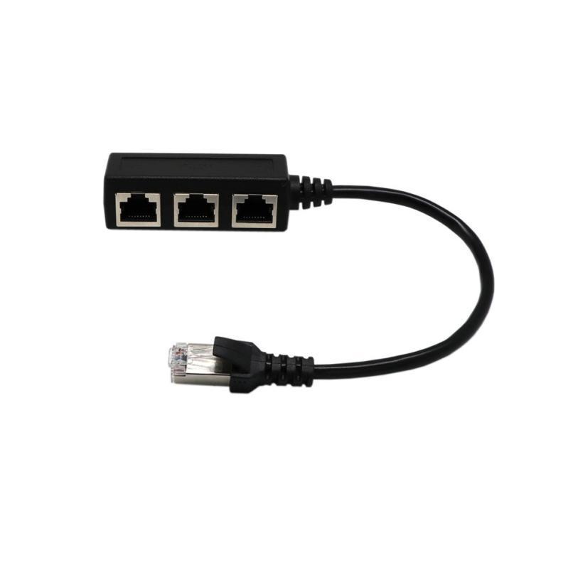 1 to 3 Socket LAN Ethernet Network RJ45 Plug Splitter Extender Adapter Connector