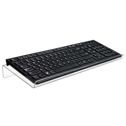 Advanced Ergonomic Tilting Keyboard Stand in Transparent Acrylic