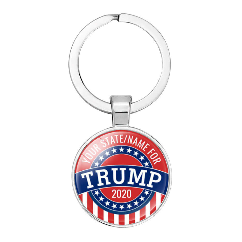 Trump Election Time Gem Keychain Pendant