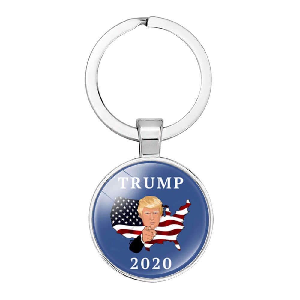 Trump Election Time Gem Keychain Pendant