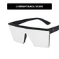 Trendy Big Box Retro One-Piece Sunglasses for Men and Women