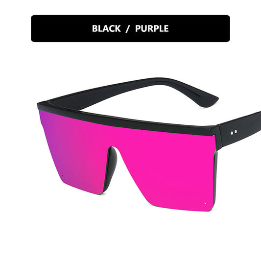 Trendy Big Box Retro One-Piece Sunglasses for Men and Women