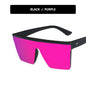 Trendy Big Box Retro One-Piece Sunglasses for Men and Women