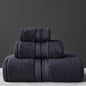 Pure Color Thick Cotton Bath Towel Set Increased Pure Cotton Beach Towel Beauty Salon Bath Towel