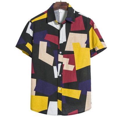 Geometric Print Shirt for Men