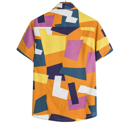 Geometric Print Shirt for Men