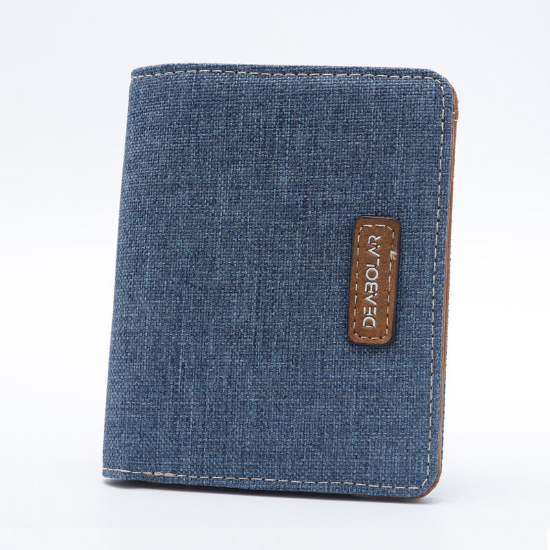 Trendy Ultra-Thin Canvas Wallet for Students