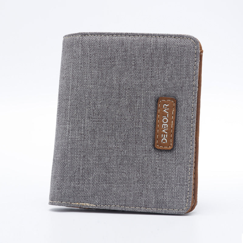 Trendy Ultra-Thin Canvas Wallet for Students