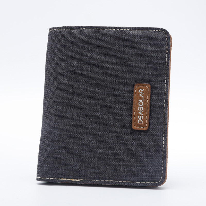 Trendy Ultra-Thin Canvas Wallet for Students