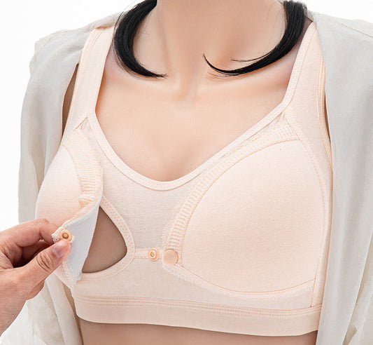 Wireless Push Up Maternity Nursing Bras – Seamless, Soft, and Solid Color