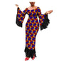 Trendy Plus Size Fringed Dress with African Ethnic Print