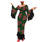 Trendy Plus Size Fringed Dress with African Ethnic Print