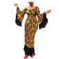 Trendy Plus Size Fringed Dress with African Ethnic Print