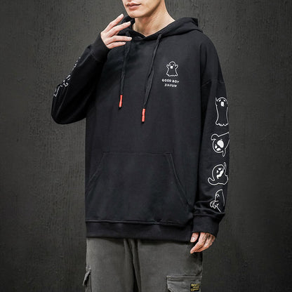 Trendy Brand Casual Loose Printed Hooded Sweater